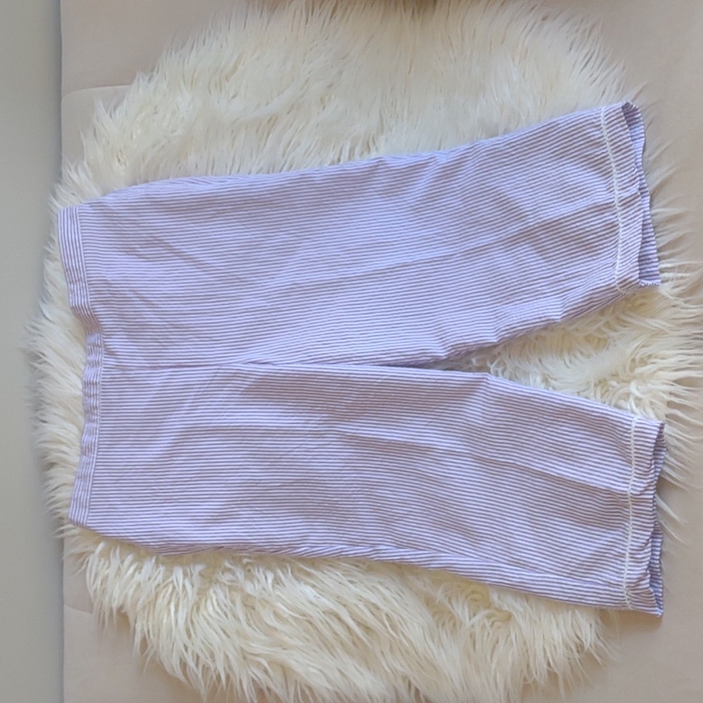 Capri Pants Seersucker Lilac Purple Catalina Island ALFRED DUNNER 12